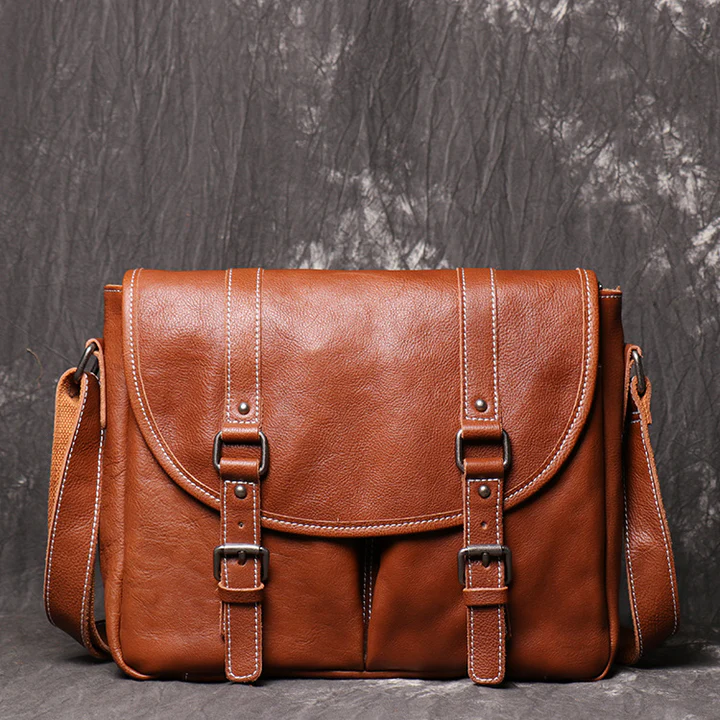 full grain leather messenger bags